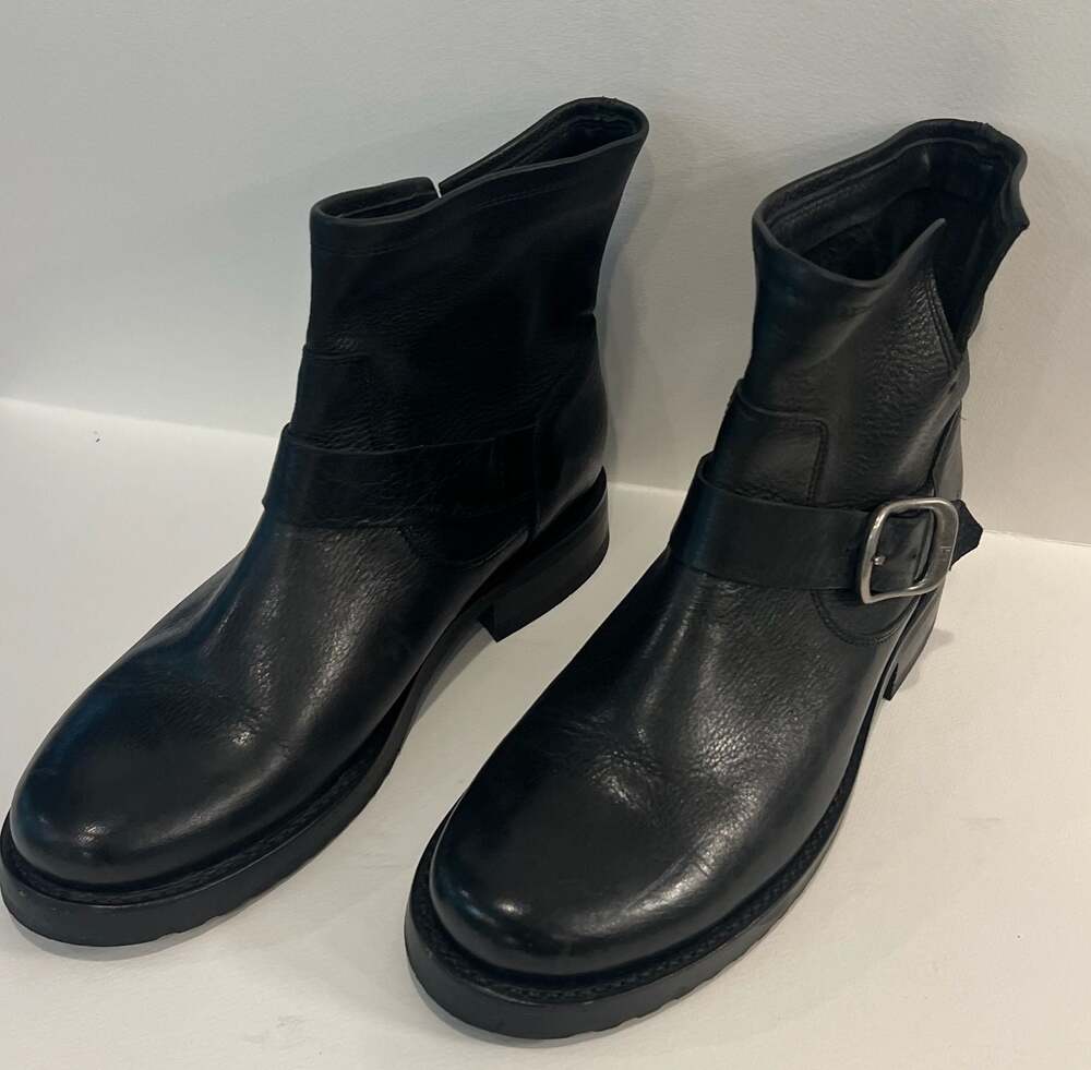 Frye Veronica Short Leather Boots Black Women's Size 7.5